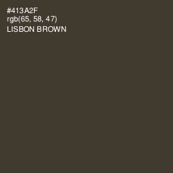 #413A2F - Lisbon Brown Color Image